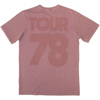 Black Sabbath Unisex Stone Wash T-Shirt: Never Say Die (Kashmir Red) (Back Print)