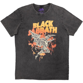 Black Sabbath Stone Wash T-Shirt: Henry Lightning (Charcoal Grey)