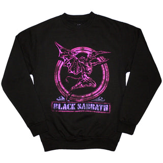 Black Sabbath Unisex Sweatshirt: Neon Pink Henry (Oversized)