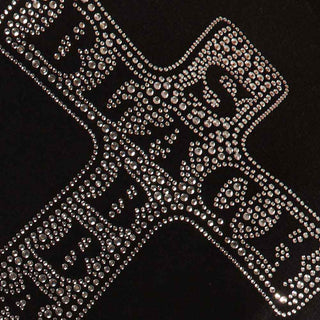 Black Sabbath Unisex T-Shirt: Cross (Black) (Embellished)