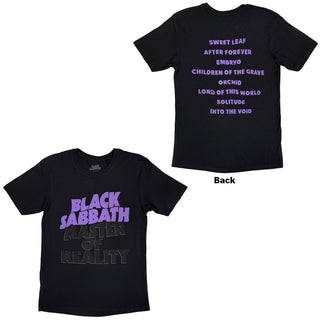 Black Sabbath T-Shirt: Masters of Reality Album (Back Print)