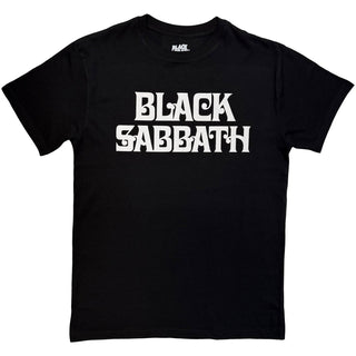 Black Sabbath T-Shirt: Curly Logo Mono (Black)