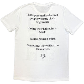 Black Veil Brides T-Shirt: Skulls (White) (Back Print)