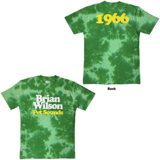 Brian Wilson T-Shirt: Pet Sounds '66 (Green) (Back Print & Wash Collection)
