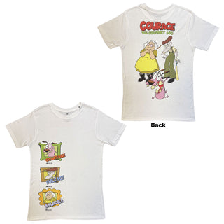 Courage The Cowardly Dog T-Shirt: F&B Jumbo (White) (Back Print)