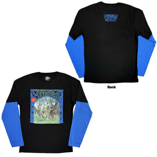 Creedence Clearwater Revival Layered Long Sleeve T-Shirt: CCR Album (Black & Blue) (Back & Sleeve Print)