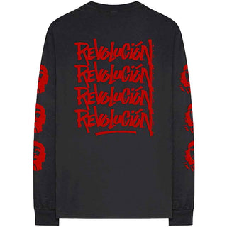 Che Guevara Unisex Long Sleeve T-Shirt: Revolution (Black) (Back & Sleeve Print)