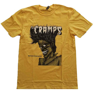 The Cramps T-Shirt: Bad Music (Yellow)