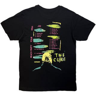 The Cure Unisex Premium Carbon T-Shirt: Beach Party Tour '86 (Black) (Back Print)