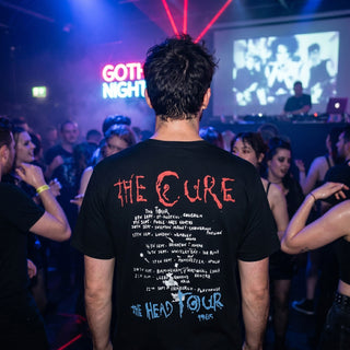 The Cure Unisex Premium Carbon T-Shirt: The Head Tour '85 (Black) (Back Print)