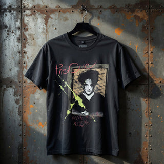 The Cure Unisex Premium Carbon T-Shirt: Kiss Me Vintage (Black) (Back Print)