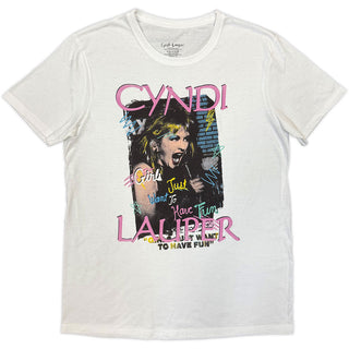 Cyndi Lauper T-Shirt: Singing (White)