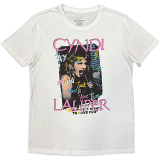 Cyndi Lauper T-Shirt: Singing (White)