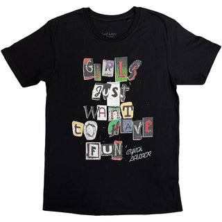 Cyndi Lauper T-Shirt: GJWTHF Cut Outs (Black)