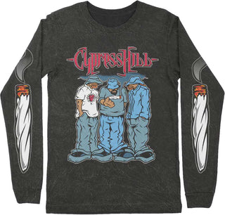 Cypress Hill Unisex Long Sleeve T-Shirt: Blunted (Sleeve Print)
