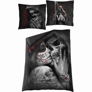 Spiral Duvet Set: Dead Kiss (Black) (Single)