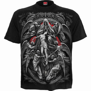 Spiral T-Shirt: Reaper's Door (Black) (Back Print)