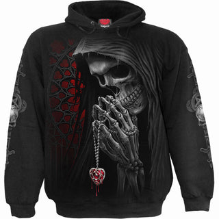 Spiral Pullover Hoodie: Forbidden (Black) (Back & Sleeve Print)