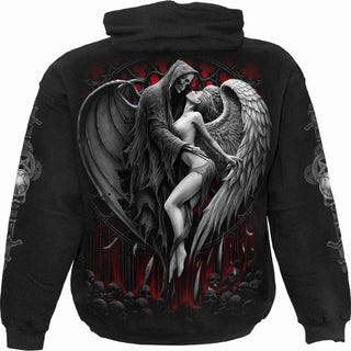 Spiral Pullover Hoodie: Forbidden (Black) (Back & Sleeve Print)