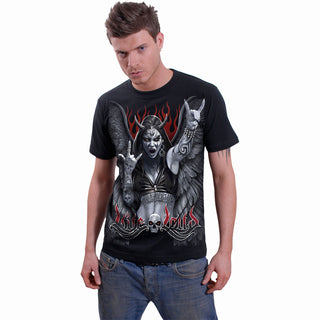 Spiral T-Shirt: Rock Loud (Black) (Back Print)