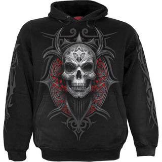 Spiral Pullover Hoodie: High Priestess (Black) (Back & Sleeve Print)