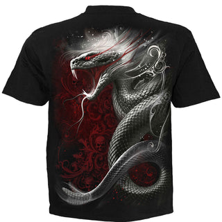 Spiral T-Shirt: Gothic Serpent (Black) (Back Print)