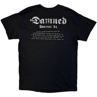 The Damned T-Shirt: Distressed Logo EU Tour Summer 24 (Black) (Back Print) (Ex-Tour)