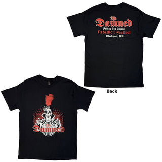 The Damned T-Shirt: Skeleton/Rebellion Festival 25 (Black) (Back Print)  (Ex-Tour)