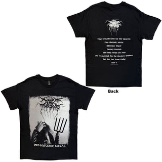 Darkthrone  T-Shirt: Pre-Historic Metal (Black) (Back Print)