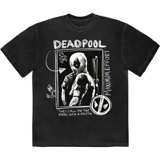 Marvel Comics Unisex T-Shirt: Deadpool Merc With A Mouth Max Effort