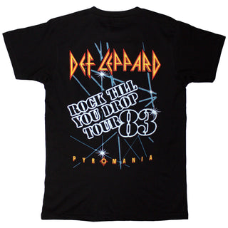 Def Leppard T-Shirt: Rock Till You Drop (Black) (Back Print)