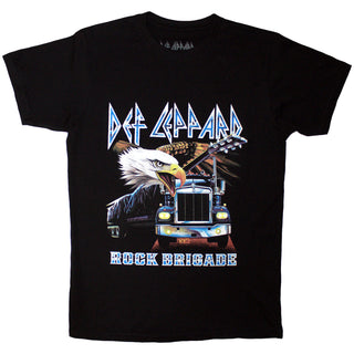 Def Leppard T-Shirt: Rock Brigade Truck (Black)