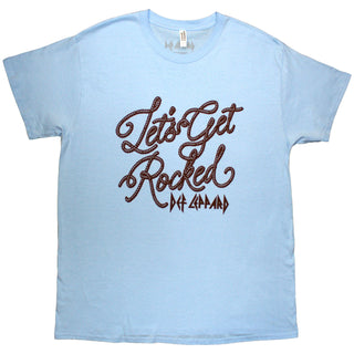 Def Leppard T-Shirt: Rocked Rope (Light Blue)