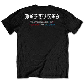 Deftones Unisex T-Shirt: Static Skull (Back Print)