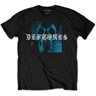 Deftones Unisex T-Shirt: Static Skull (Back Print)