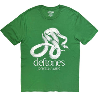 Deftones T-Shirt: Private Music Mono (Green)
