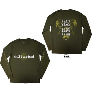 Disturbed Unisex Long Sleeve T-Shirt: European Tour '23 Take Back (Back Print & Ex-Tour)