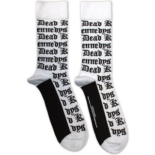 Dead Kennedys Ankle Socks: Gothic Logo Pattern (White)