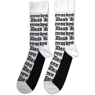 Dead Kennedys Unisex Ankle Socks: Gothic Logo Pattern (White) (UK Size 7 - 11)