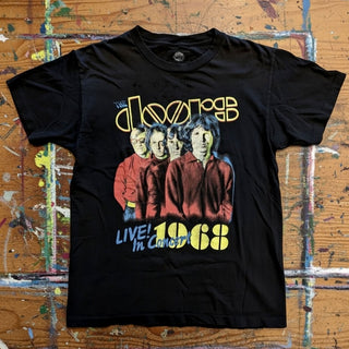 The Doors Carbon T-Shirt: Live In Concert '68 (Black) (Back Print)