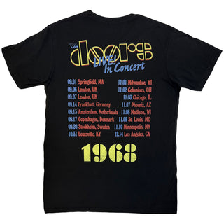 The Doors Carbon T-Shirt: Live In Concert '68 (Black) (Back Print)