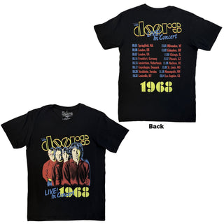 The Doors Carbon T-Shirt: Live In Concert '68 (Black) (Back Print)
