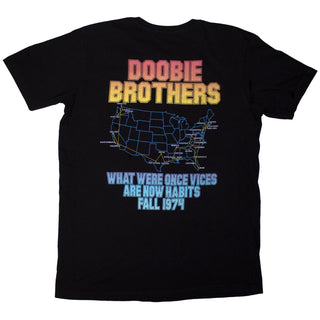 The Doobie Brothers Unisex T-Shirt: Eagle (Black) (Back Print)