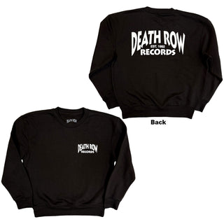Death Row Records Sweatshirt: Logo (Black)  (Back Print)