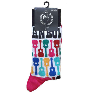 Bob Dylan Ankle Socks: Guitar Pattern