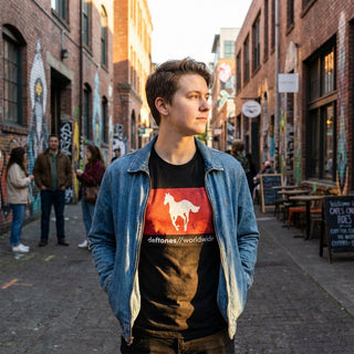 Deftones Ringer T-Shirt: Star & Pony (Black)