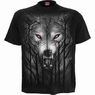 Spiral T-Shirt: Forest Wolf (Black)