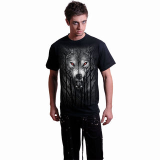 Spiral T-Shirt: Forest Wolf (Black)