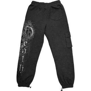 Spiral Cargo Joggers: Death Forever (Black)