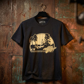 Eagles Premium Carbon T-Shirt: Hotel California (Black) (Back Print)